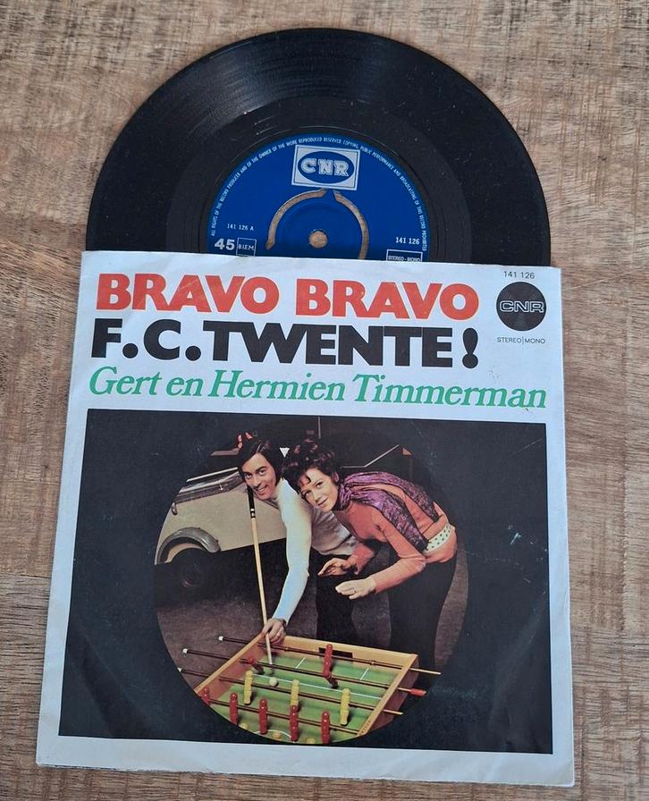 FC Twente LP singel vinyl - Gert en Hermien Timmerman, Cd's en Dvd's, Vinyl Singles, Zo goed als nieuw, Overige typen, Overige genres