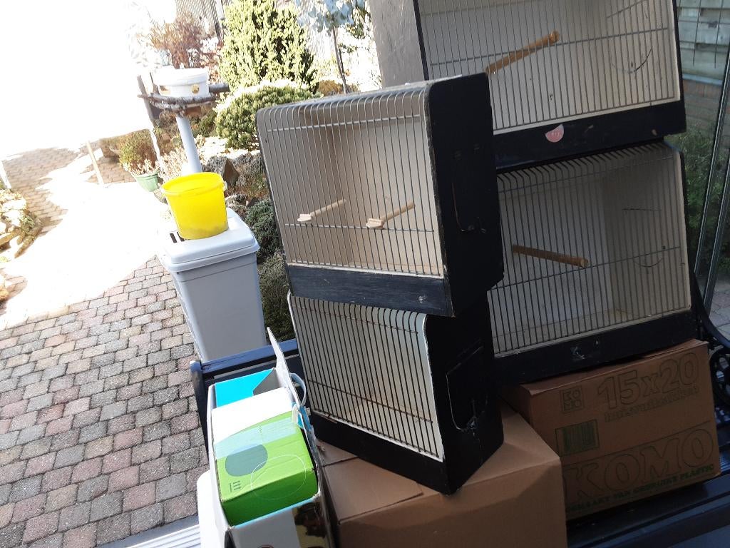 Tentoonstelling kooitje  2grootte en  2 kleine 30,00 euro, Dieren en Toebehoren, Vogels | Hokken en Kooien, Ophalen, Gebruikt