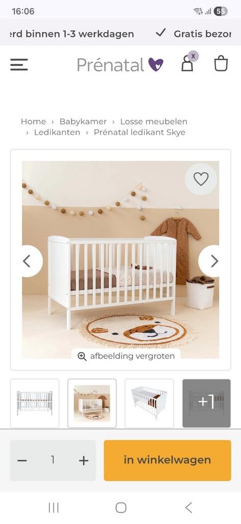 Nieuw Prenatal ledikant, Kinderen en Baby's, Babywiegjes en Ledikanten, Ophalen, Nieuw, Ledikant