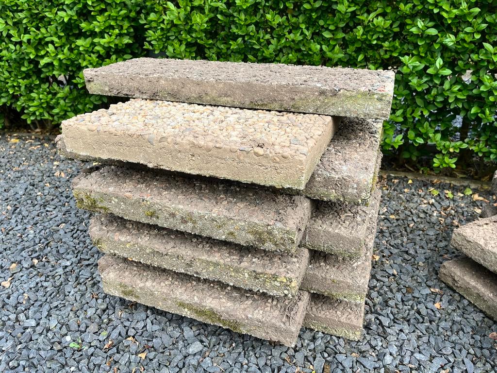Grindtegels 40x60cm en 50x50cm, Tuin en Terras, Tegels en Klinkers, Ophalen, Gebruikt, 5 tot 10 m², Grind