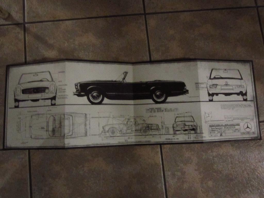 PAGODE MODEL MERCEDES SL 113 BLAUW DRUK, Ophalen of Verzenden