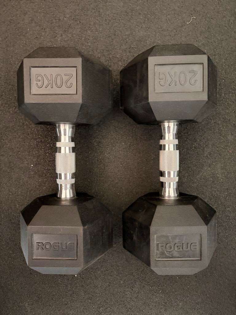 Rogue Dumbbells 20KG - Hex Dumbbells, Sport en Fitness, Fitnessmaterialen, Ophalen, Zo goed als nieuw, Armen, Dumbbell