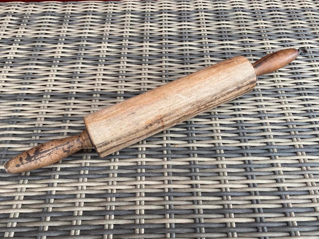 Brocante, prachtige zware deegroller - landelijke keuken, Antiek en Kunst, Ophalen of Verzenden
