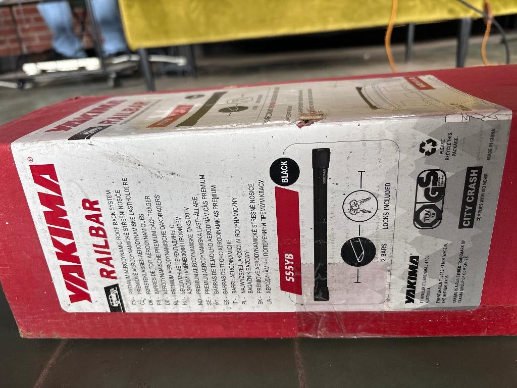 Yakima Railbar S55YB Dakdragers Zwart Aluminium, Ophalen, Nieuw