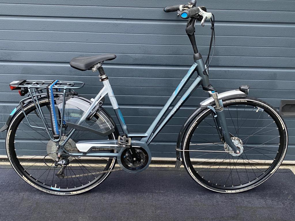 Gazelle eclipse D 53 cm mat blauw /zilver 24vers, Ophalen, Gebruikt, Cleanbikes, Versnellingen