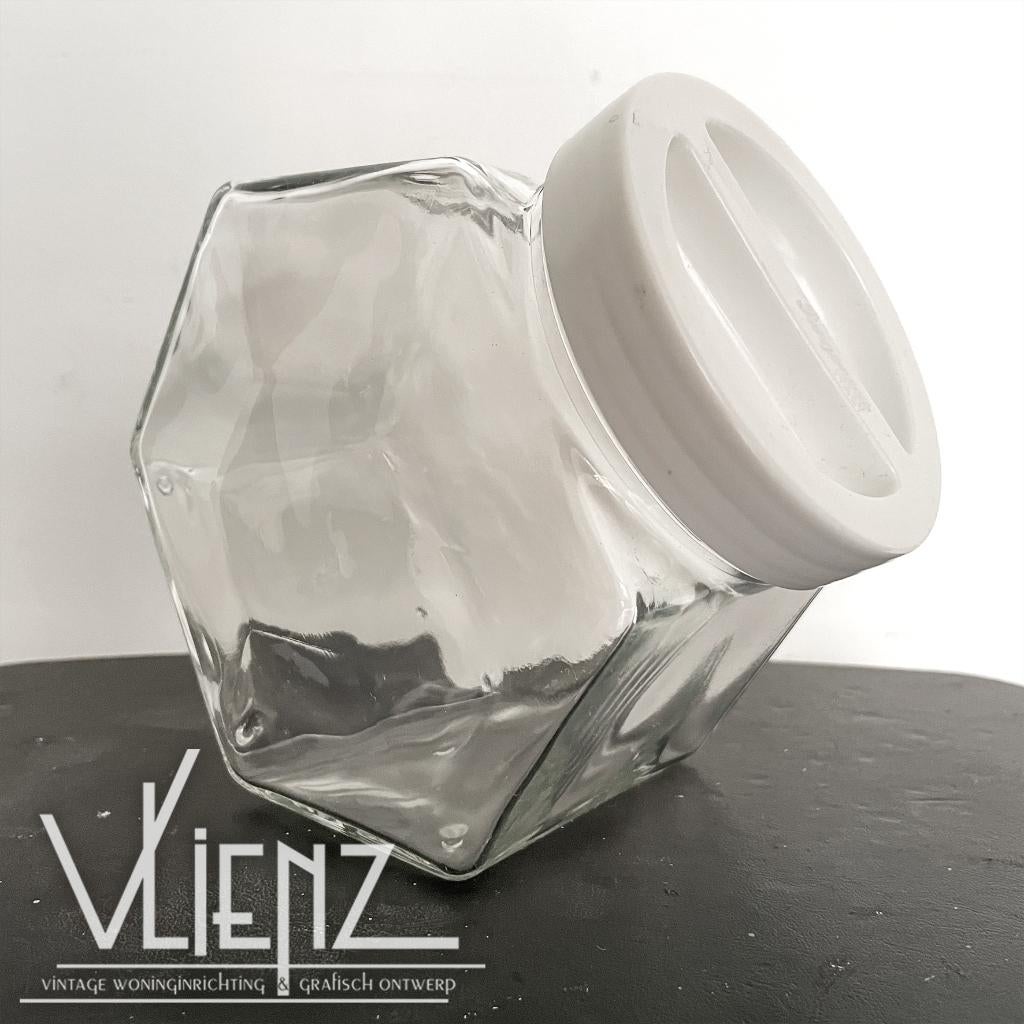 Vintage zeshoekige Borgonovo Italy snoeppot, koekjespot, Ophalen of Verzenden, Huis en Inrichting