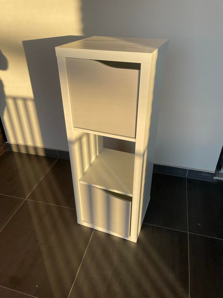 IKEA Kallax kast met deuren, wit, Ophalen of Verzenden, Gebruikt