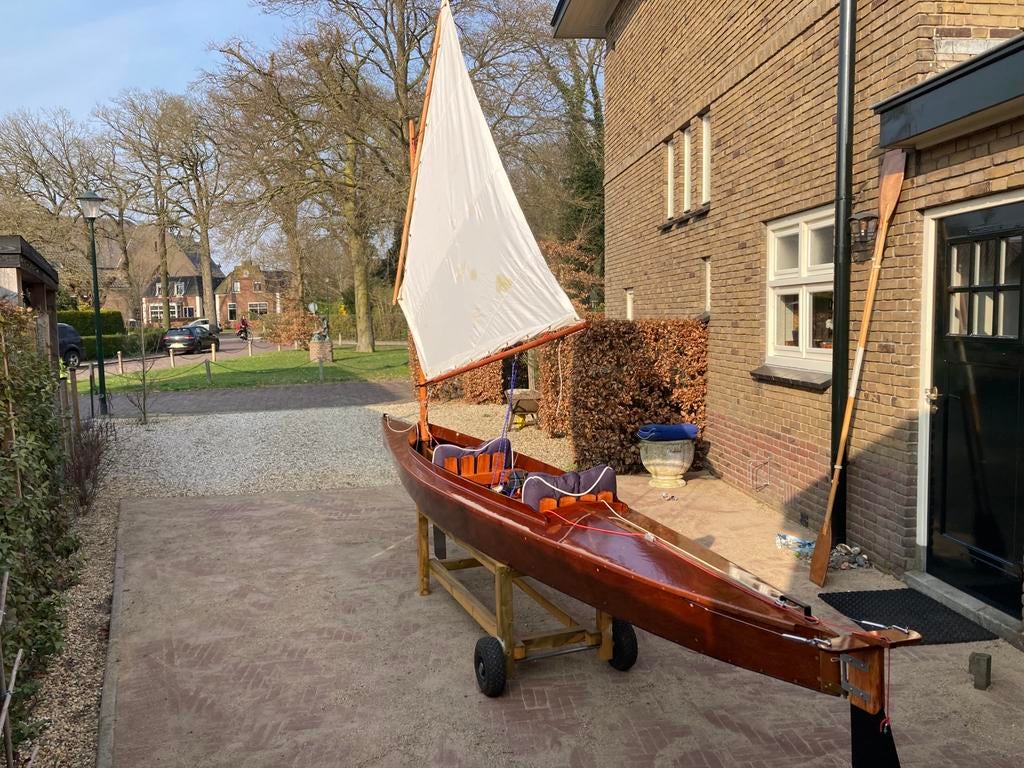 Volledig gerestaureerde tweepersoons RIS (zeil) kano, Watersport en Boten, Ophalen, Zo goed als nieuw, Twee personen, Canadese kano of Open kano