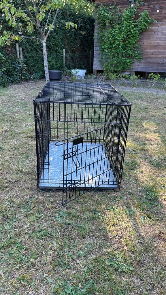 Opvouwbare honden bench met 2 ingangen, 77x55x61cm, Ophalen, Gebruikt