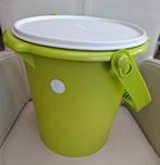 T036 Wasemmer met deksel en hengsel, netjes Tupperware, Ophalen of Verzenden, Gebruikt, Groen, Overige typen