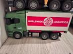 Bruder Scania Vrachtwagen met oplegger, Ophalen of Verzenden, Gebruikt