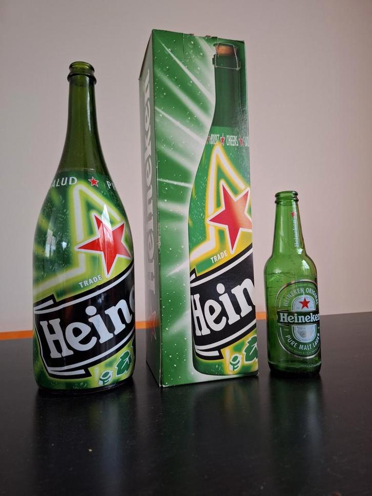 6. Heineken fles 1,5 liter, Verzamelen, Biermerken, Flesje(s), Heineken, Ophalen of Verzenden