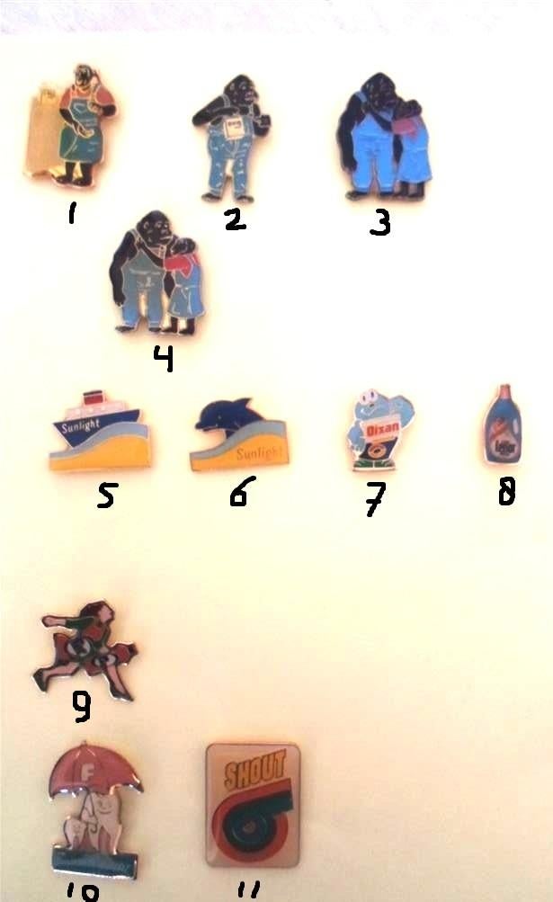 Verschillende pins. Omo Sunlight Shout. 0.25 per stuk., Verzamelen, Ophalen of Verzenden, Nieuw, Merk, Speldje of Pin