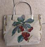 Gobelin tasje kersen borduur damestas handtasje, Ophalen of Verzenden, Zo goed als nieuw, Rood, Handtas