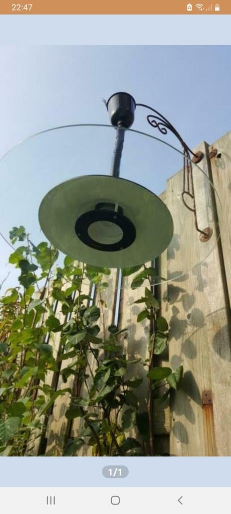 Retro glazen hanglamp, Ophalen