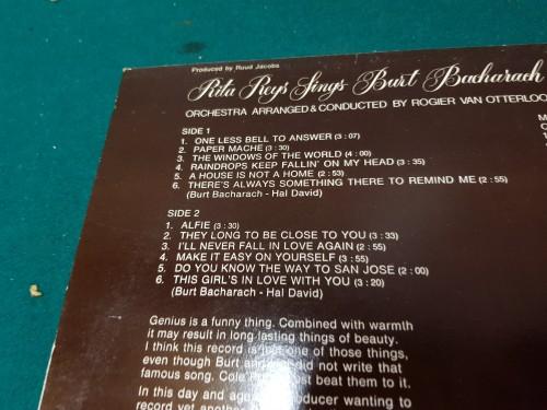 Lp Rity Reys sings Burt Bacharach, Ophalen of Verzenden