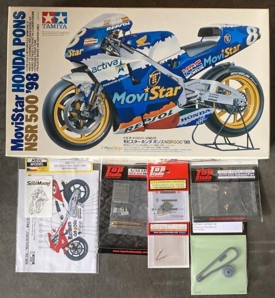 Tamiya Honda Movistar Pons NSR500 + upgrades, Nieuw, Ophalen of Verzenden, Tamiya, Groter dan 1:32