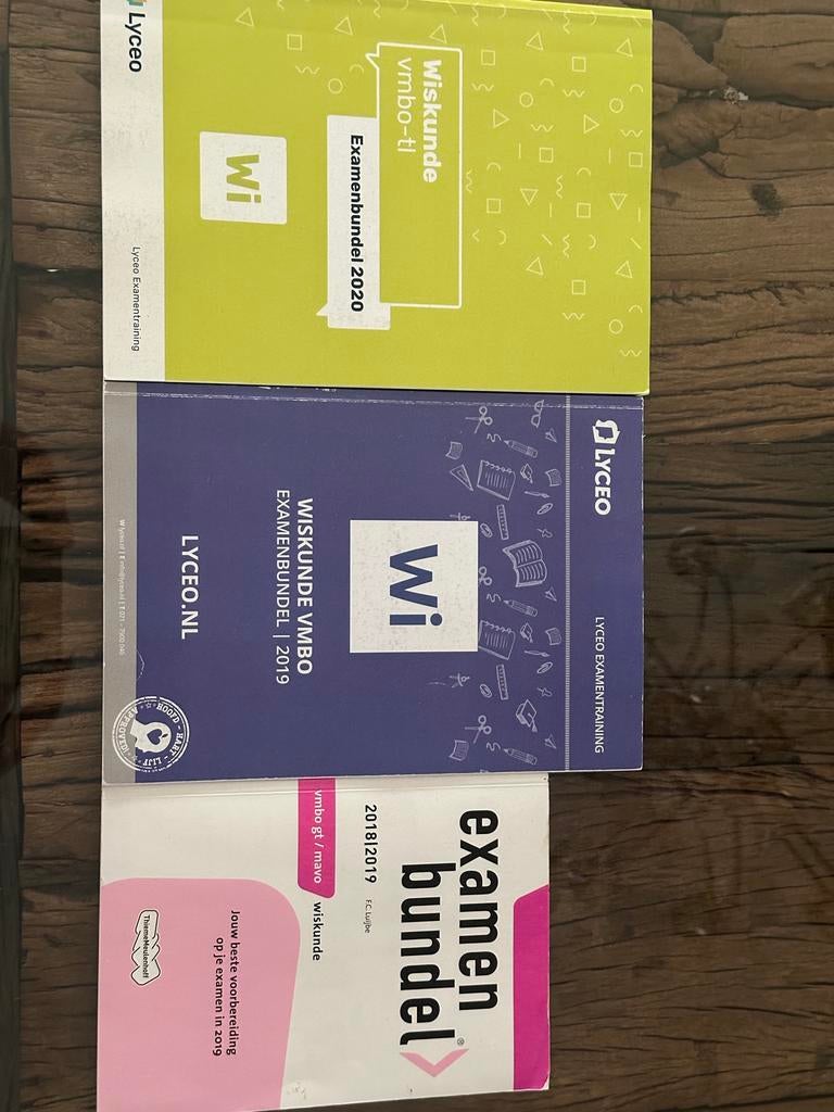 Examenbundels VMBO-TL (Wiskunde, Aardrijkskunde, Economie), Ophalen, Gelezen, VMBO, Wiskunde A