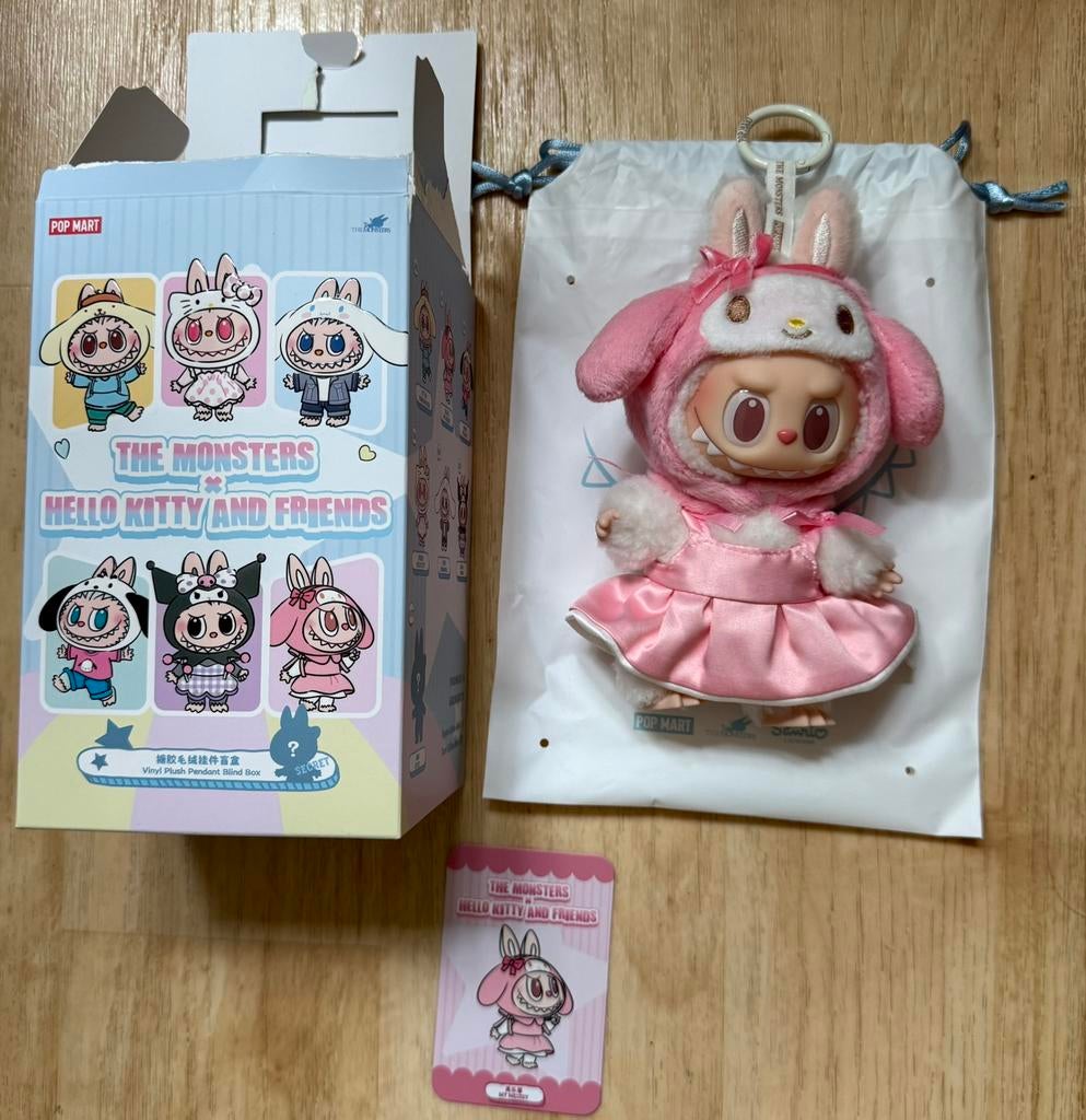 Labubu Sanrio My Melody Popmart, Verzamelen, Ophalen of Verzenden, Nieuw, Knuffel of Figuurtje