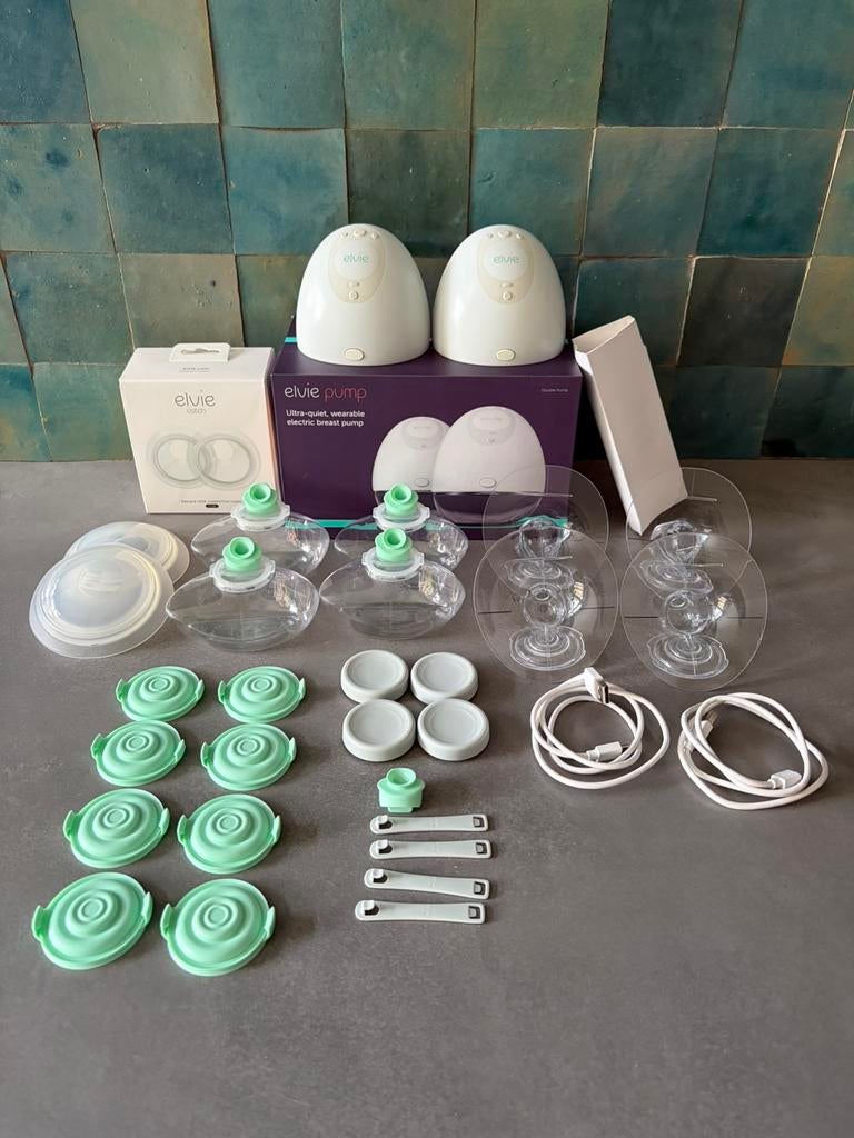 Elvie double pump draadloze handsfree borstkolf +elvie catch, Kinderen en Baby's, Babyvoeding en Toebehoren, Ophalen of Verzenden