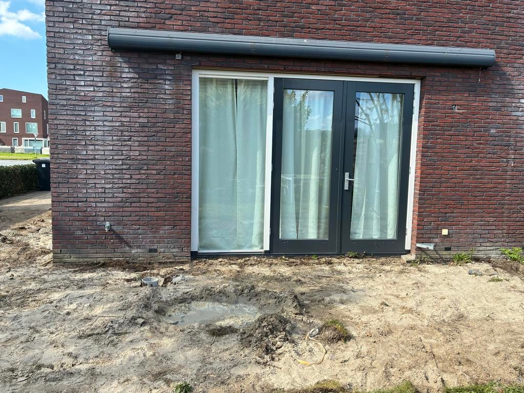 Tuindeuren met dubbel glas, Doe-het-zelf en Verbouw, Deuren en Horren, Gebruikt, 80 tot 100 cm, Ophalen of Verzenden, Buitendeur