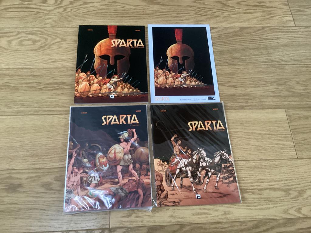 Simon/Weber Sparta 1 t/m 3 compleet (met originele tekening), Eén stripboek, Ophalen of Verzenden, Zo goed als nieuw
