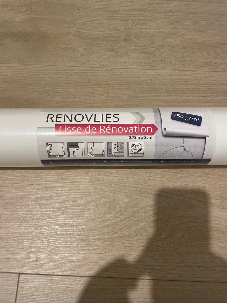 Renovlies behang Action - 6,5 rol wit (nieuw), Huis en Inrichting, Stoffering | Behang, Ophalen, 75 m² of meer, Wit