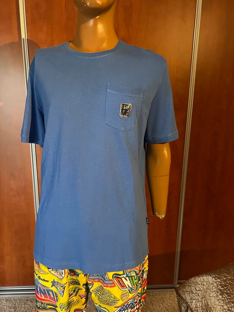 MOSCHINO T-shirt maat XXL origineel zgan, Kleding | Heren, T-shirts, Moschino, Blauw, Overige maten, Ophalen of Verzenden