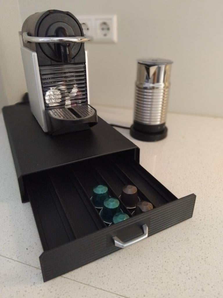 Koffie capsulehouder met lade - 50 capsules, Ophalen, Overige typen, Zo goed als nieuw, Zwart