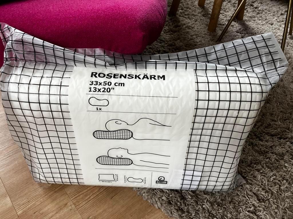 Nieuw Ikea Rosenskärm hoofdkussen 33x50 cm, Huis en Inrichting, Slaapkamer | Beddengoed, Eenpersoons, Wit, Nieuw, Ophalen of Verzenden