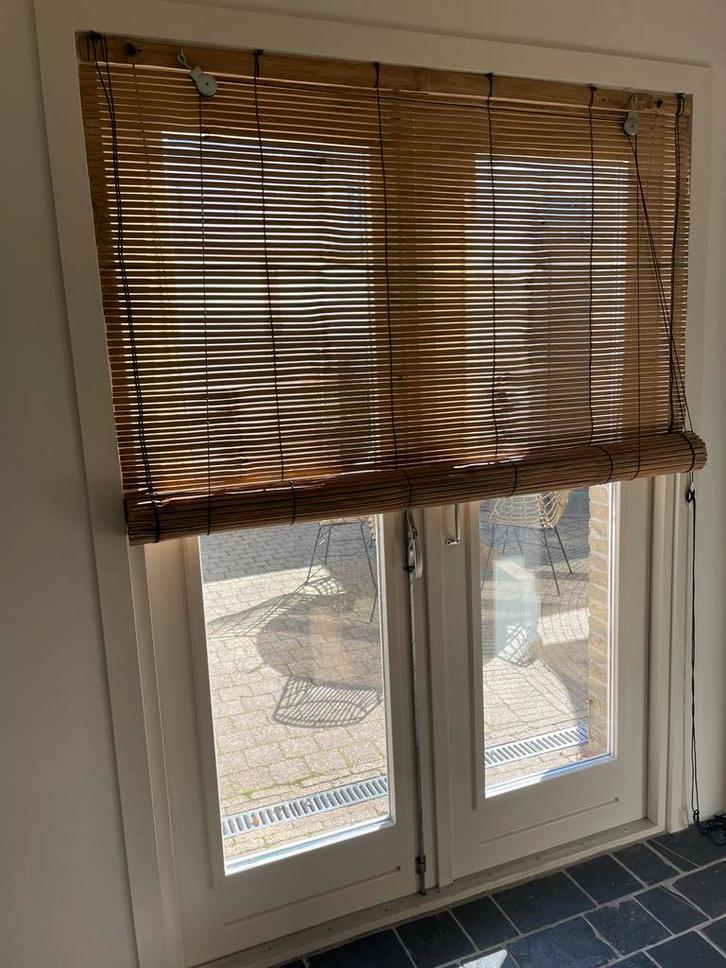 Bamboe rolgordijn 150x200 cm, Huis en Inrichting, Stoffering | Gordijnen en Lamellen, Zo goed als nieuw, 150 tot 200 cm, 100 tot 150 cm
