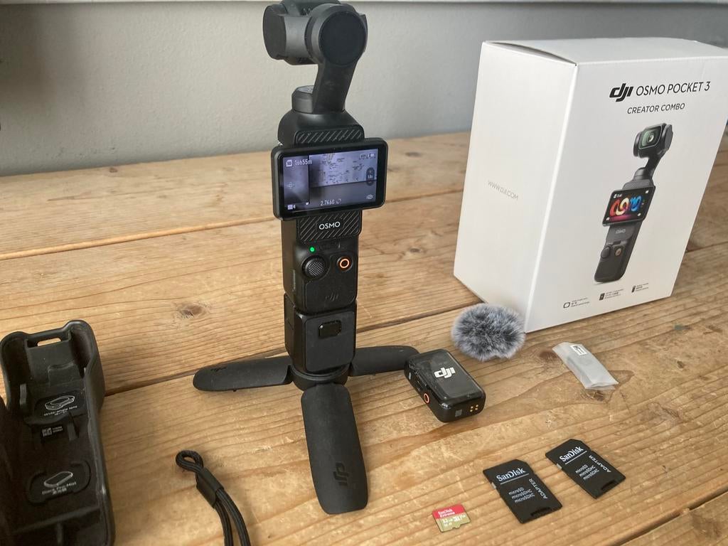 DJI Osmo pocket 3 creator combo action cam in nieuwstaat, Overige typen, Ophalen of Verzenden, Zo goed als nieuw, Minder dan 150 cm