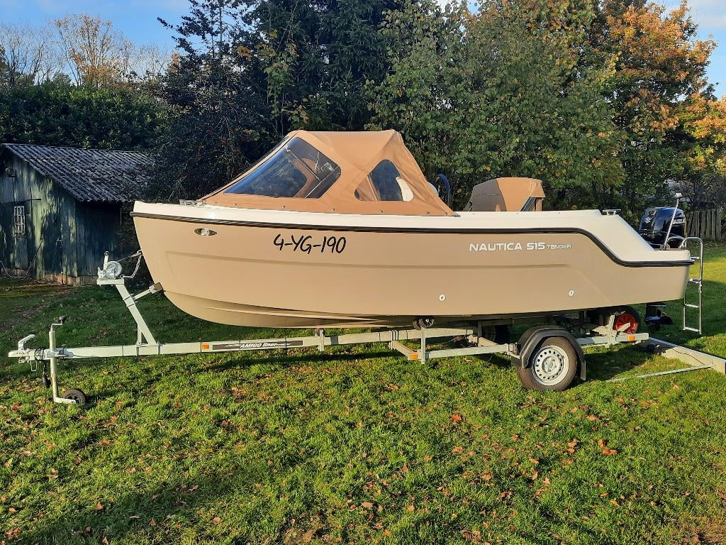 Nautica Tender 515 incl trailer en 30pk Suzuki BB, Watersport en Boten, Sloepen, Ophalen, 10 tot 30 pk, Zo goed als nieuw, Snelvarend