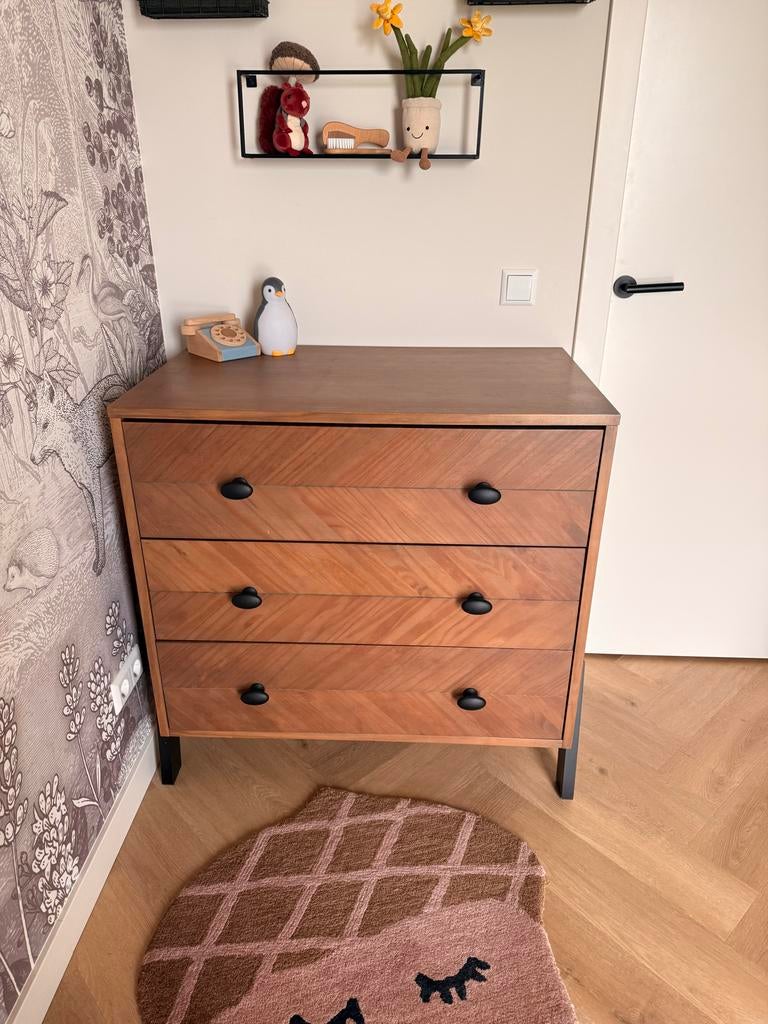 Commode met 3 lades en kledingkast Harper van Coming Kids, Ophalen, Gebruikt, 50 tot 70 cm, 75 tot 100 cm