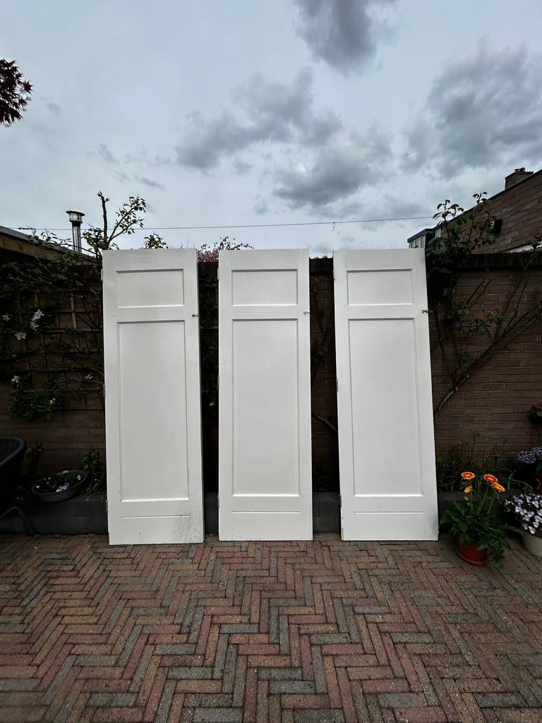 Drie paneeldeuren, Ophalen, Gebruikt, 80 tot 100 cm, Binnendeur