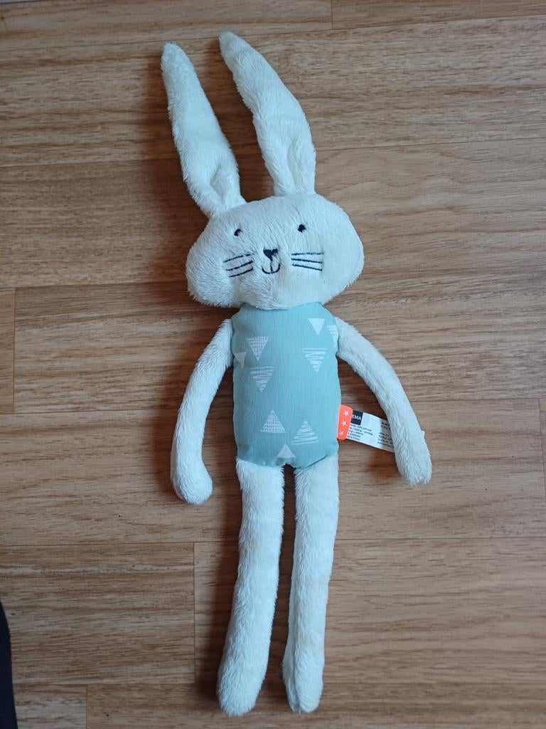 Hema konijn mint blauw groen driehoekjes wit mintgroen, Ophalen of Verzenden, Zo goed als nieuw, Overige typen