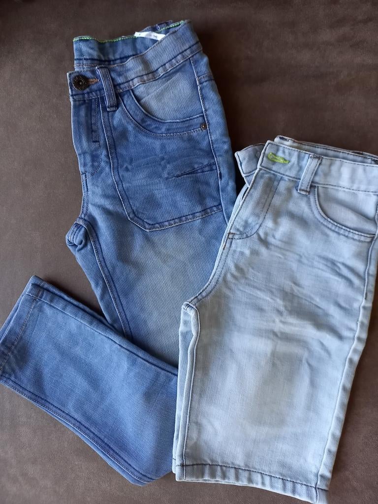 Mooie spijkerbroek  ,maat 134 (+ gratis korte broek), Kinderen en Baby's, Kinderkleding | Maat 134, Ophalen of Verzenden, Gebruikt