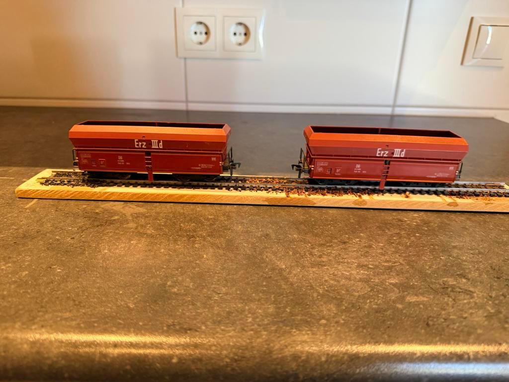 Fleischmann H0 Ertswagen Erz III d DB 612 686 (2 stuks), Hobby en Vrije tijd, Modeltreinen | H0, Wisselstroom, Gebruikt, Fleischmann