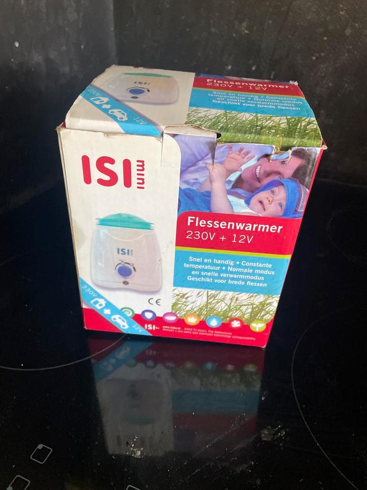 ISI Mini Flessenwarmer 230V + 12V (ook voor in de auto), Kinderen en Baby's, Babyvoeding en Toebehoren, Gebruikt, Flessen- of potjesverwarmer