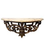 Vintage Franse wandconsole marmeren blad, Ophalen of Verzenden