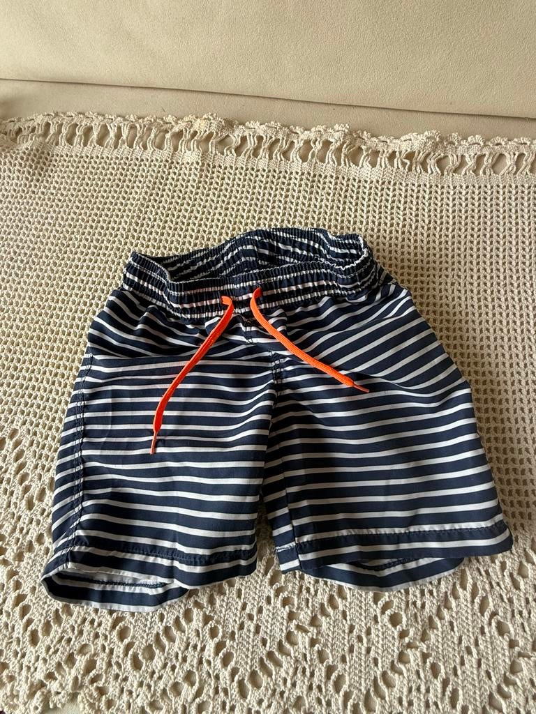 HEMA Zwembroek Jongen Maat 86/92 Blauw Wit Gestreep, Kinderen en Baby's, Babykleding | Baby-zwemkleding, Gebruikt, Ophalen of Verzenden