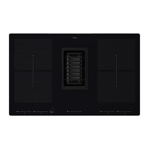 IKEA FÖRDELAKTIG inductiekookplaat afzuigkap 83cm, Witgoed en Apparatuur, Kookplaten, Zo goed als nieuw, Inbouw, Inductie, 4 kookzones