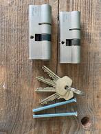 2 DOM plura cilindersloten, Ophalen of Verzenden, Zo goed als nieuw, Rvs, Slot
