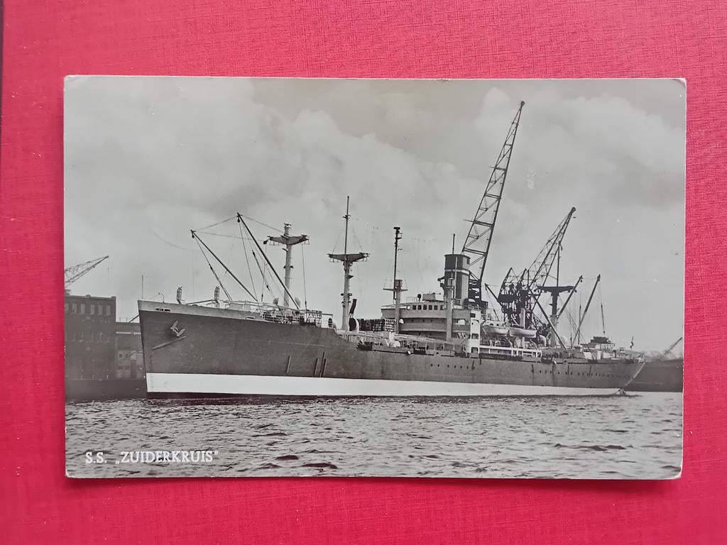 Ansichtkaart S.S. Zuiderkruis, Verzamelen, Ophalen of Verzenden, Gebruikt, Kaart, Foto of Prent