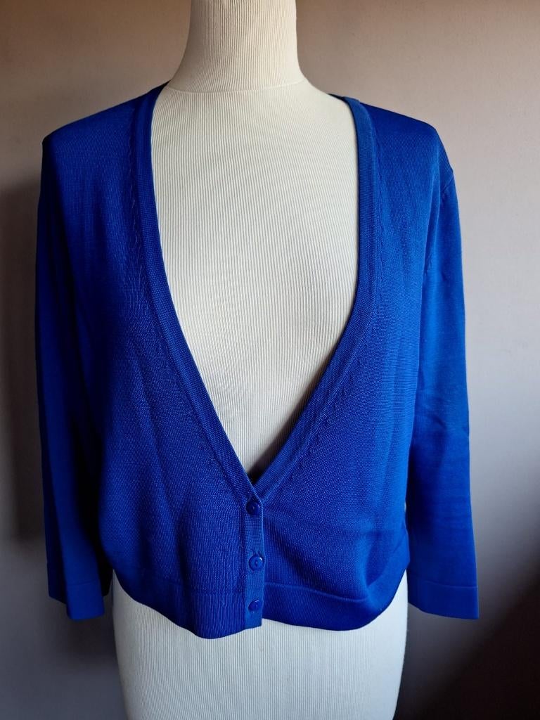 Kobalt blauw kort stretch vest van Claudia Sträter, maat M, Kleding | Dames, Truien en Vesten, Maat 38/40 (M), Blauw, Ophalen of Verzenden