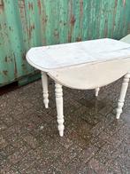 Antieke Hangoortafel - Wit Geverfd, Ophalen