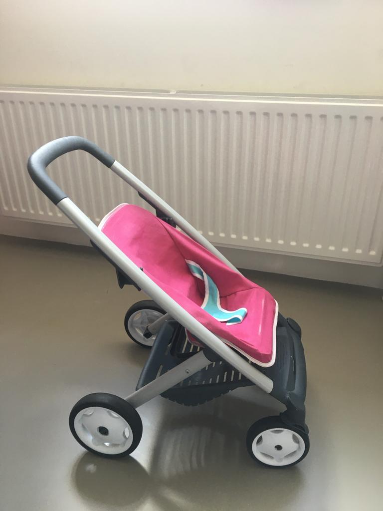 Smoby kinderwagen voor poppen - Roze, Ophalen, Zo goed als nieuw, Meisje