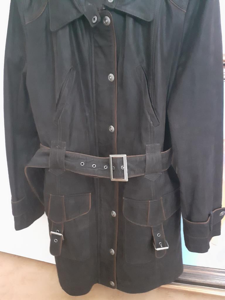 Vintage   echt  leren jas, Ophalen, Zo goed als nieuw, Zwart