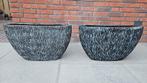 2x Capi plantenbakken/bloembakken antraciet/zwart, Tuin en Terras, Bloembakken en Plantenbakken, Ophalen of Verzenden, Kunststof
