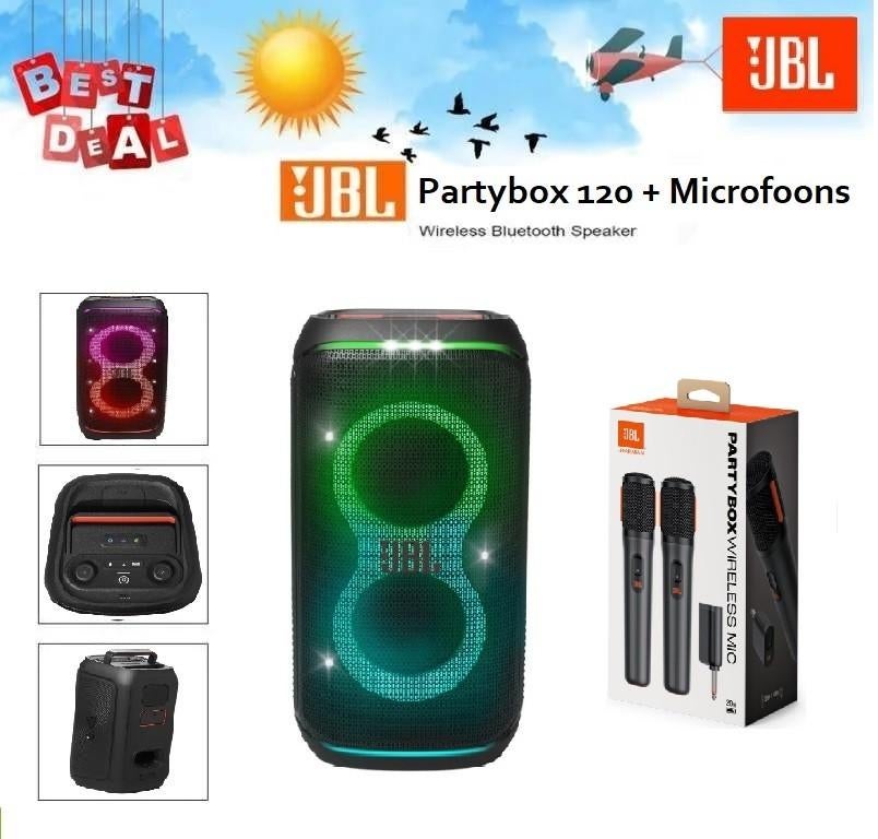 ✅NIEUW✅ JBL Partybox Club 120 + Wireless Microfoonset, Ophalen of Verzenden, Nieuw, 120 watt of meer, JBL